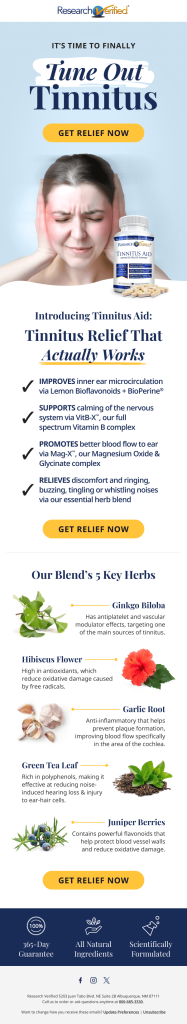 Email design example for Research Verified.